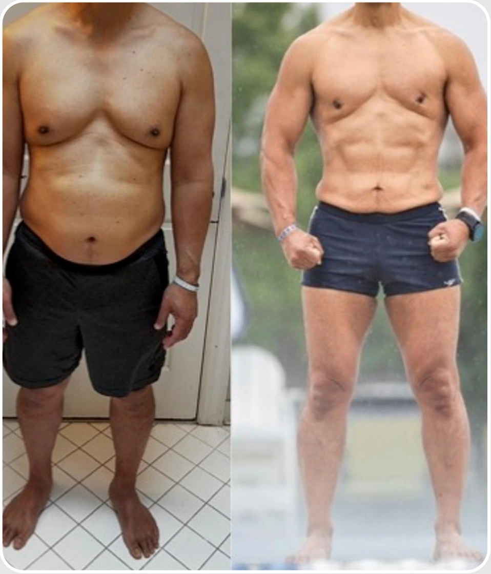 Athlete transformation 2 of 6: before and after progress photos